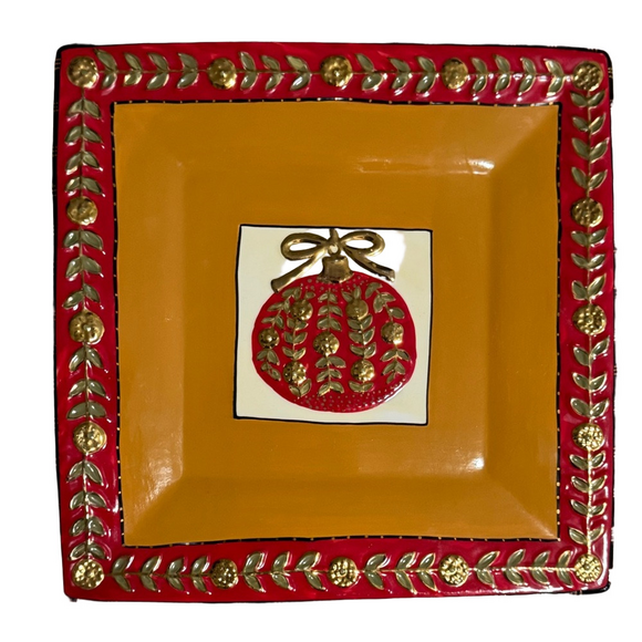 Dept. 56 M. Jurado Christmas Ornament Plate - Picture 1 of 4